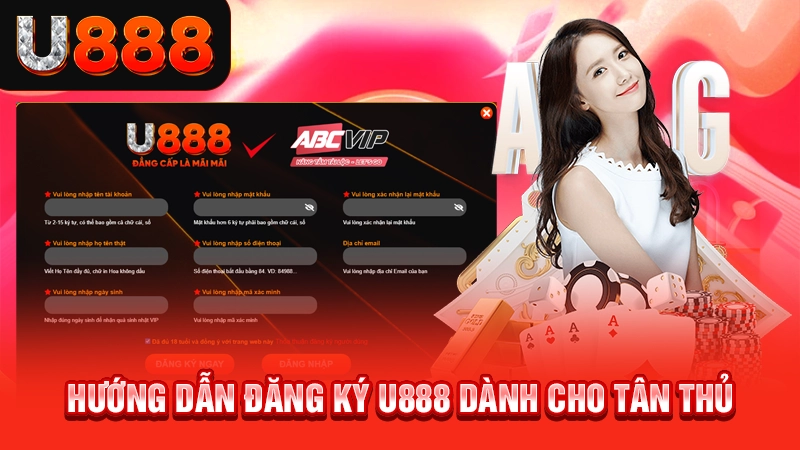 Hướng Dẫn Đăng Ký U888 - Thao Tác Trải Nghiệm Cá Cược 2025 2 Hướng dẫn đăng ký U888 dành cho tân thủ