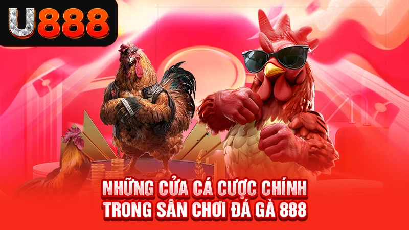 Những cửa cá cược chính trong sân chơi đá gà 888